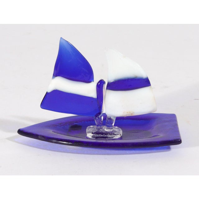 Vintage Modern Murano Glass Model of Sailing Ships For Sale In Philadelphia - Image 6 of 18