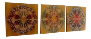 1970s Vintage Carter Smith Shibori Silk Art Panels - Set of 3