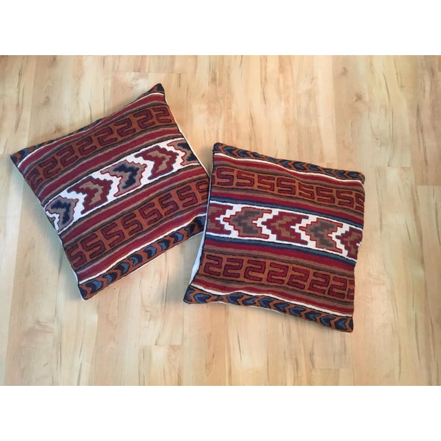 Vintage Southwestern Crewel Pillows - A Pair Chairish