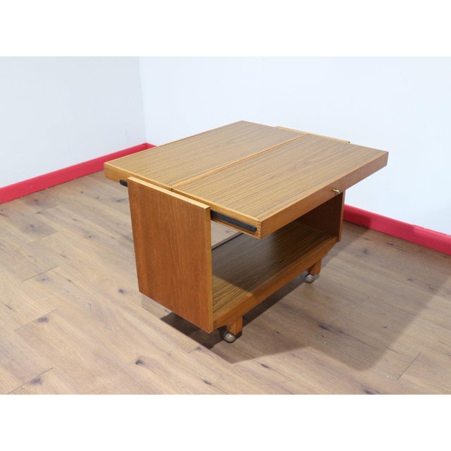 Mid Century Modern Vintage Teak Metamorphic Folding Coffee Dining Table For Sale - Image 9 of 15