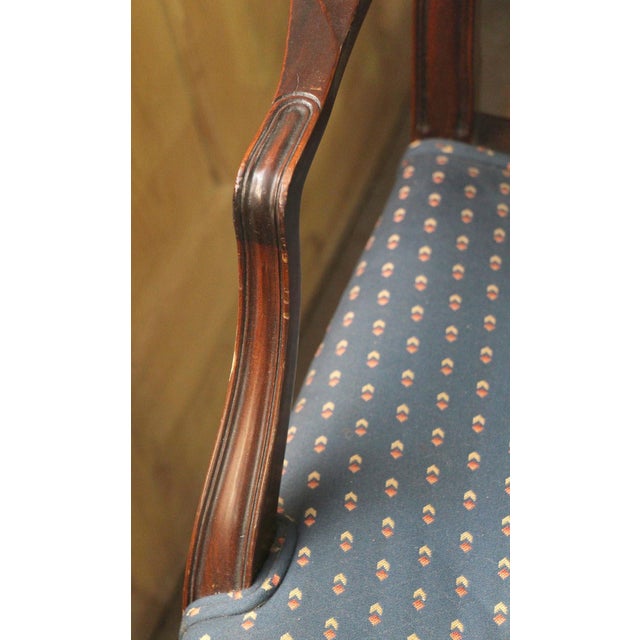 Single Vintage Hepplewhite Shield Back Armchair For Sale - Image 4 of 7