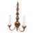 Vintage Neoclassical Style Solid Brass Wall Sconce 2 Light Arm For Sale