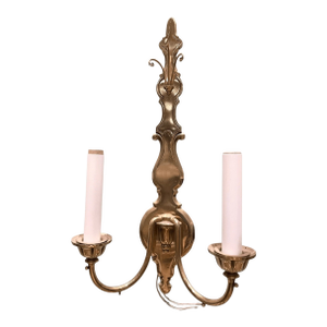Vintage Neoclassical Style Solid Brass Wall Sconce 2 Light Arm