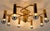 Large Vintage Sputnik Brass Ceiling Lamp, 1970s For Sale - Image 4 of 12