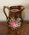 Ceramic Antique 19th Century English Regency Staffordshire Copper Luster Pitcher With Relief Molded Pink Roses For Sale - Image 7 of 14
