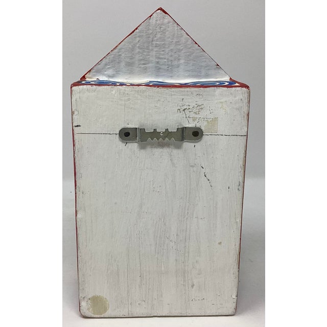 Vintage Peruvian Retablo Features a Vibrant Nativity Scene Housed in Small Wooden Box. For Sale In Phoenix - Image 6 of 6