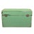 Antique American Green Painted Wood Steamer Trunk or Blanket Chest, 19th Century For Sale - Image 4 of 10