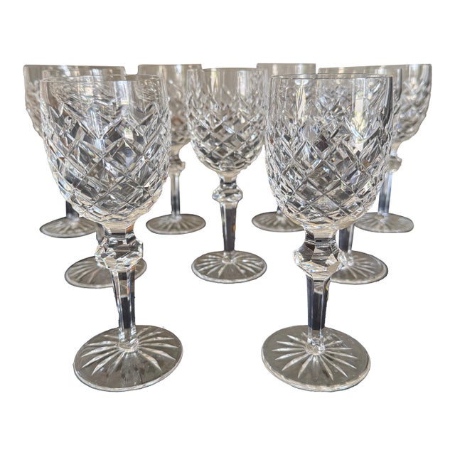 Vintage Waterford Crystal Powerscourt Stemware - Set of 9 For Sale