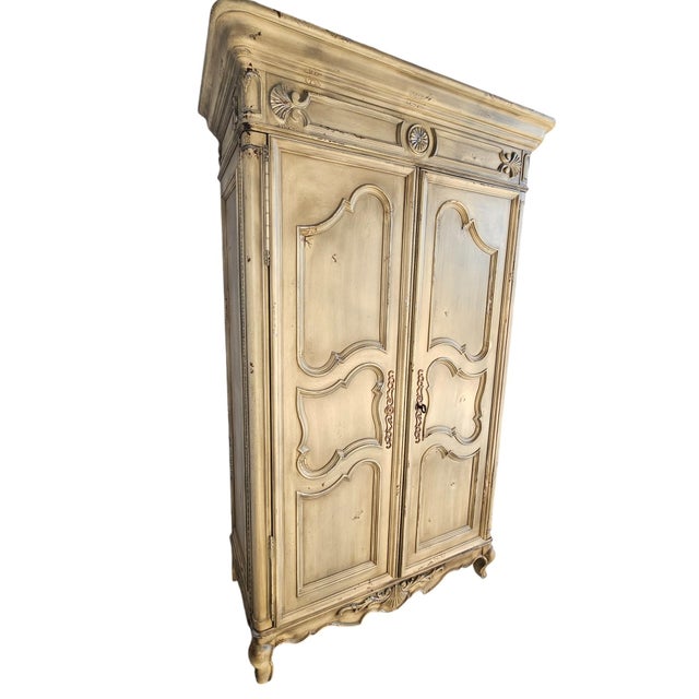 Vintage Hickory Chair Armoire Hutch Cabinet W/ Media, Make-Up or Jewelry Station For Sale In Salt Lake City - Image 6 of 11