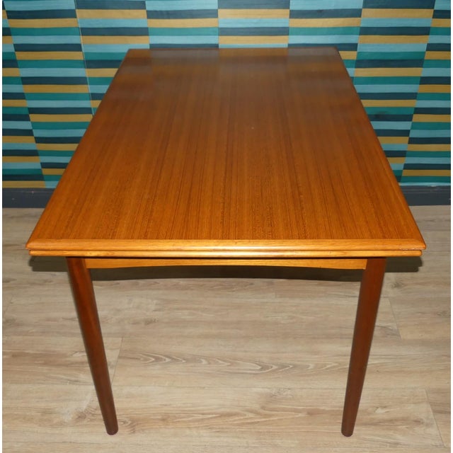 Mid-Century Modern Teak Extendable Dining Table, Denmark, 1960s For Sale - Image 6 of 15