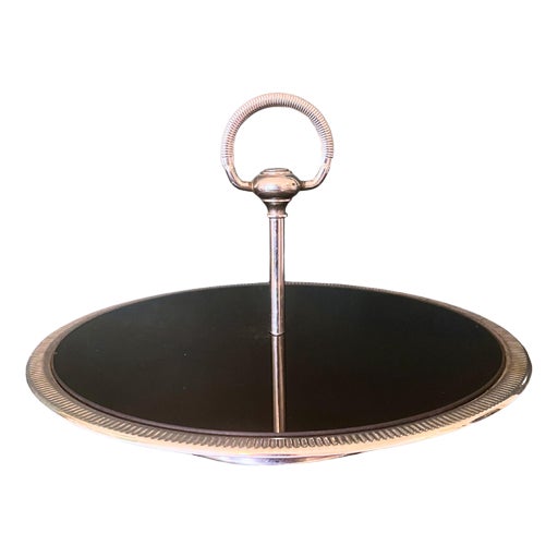 French Cheese or Serving Tray in Inox and Glass From Jean Couzon, Circa 1970 For Sale