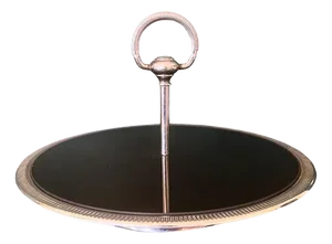 French Cheese or Serving Tray in Inox and Glass From Jean Couzon, Circa 1970