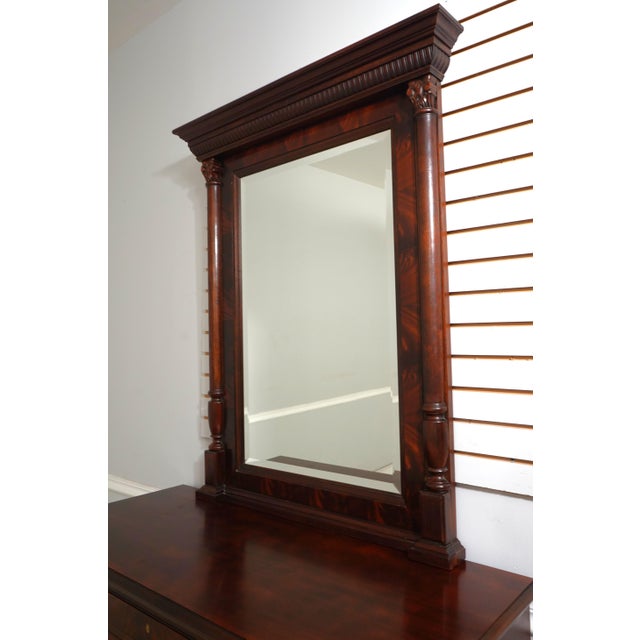 Henredon Empire Mahogany Dresser W. Mirror For Sale - Image 10 of 18