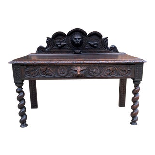 Antique English Window Seat Bench For Sale