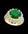 9.8 Carat Round Colombian Emerald and Diamond 18 Karat Gold Ring, Estate For Sale - Image 18 of 18
