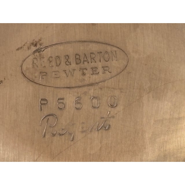 Pewter Reed and Barton Footed Bowl in Regent Pattern For Sale - Image 9 of 9