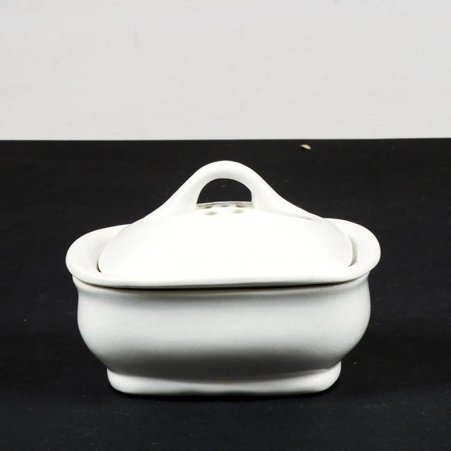 White Ceramic Box or Soap Holder by S.C. Richard For Sale - Image 9 of 9