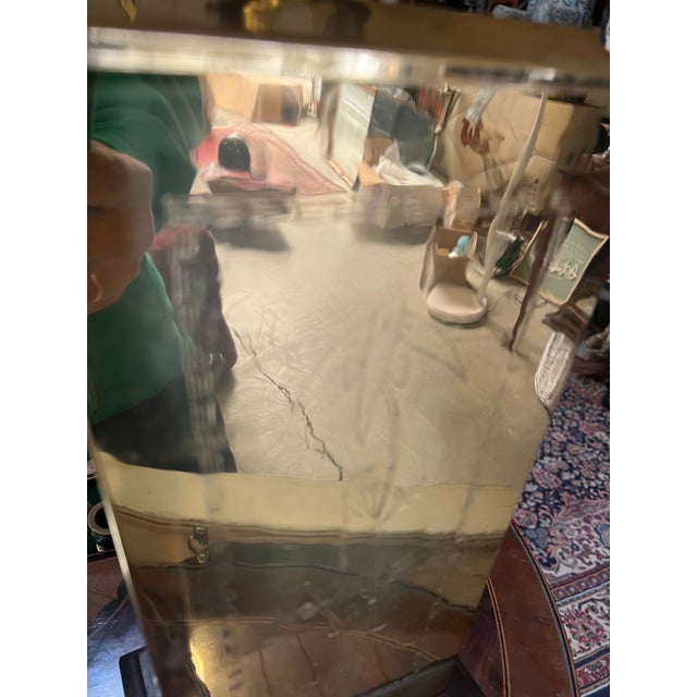 Vintage Brass Box Lamp With Greek Key and Floral Accents For Sale In Atlanta - Image 6 of 12