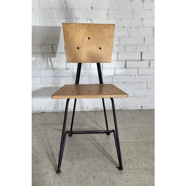 1990s Chipotle Chair by Bruce Gueswel Earlier Production Wood and Wrought Iron Industrial Chairish
