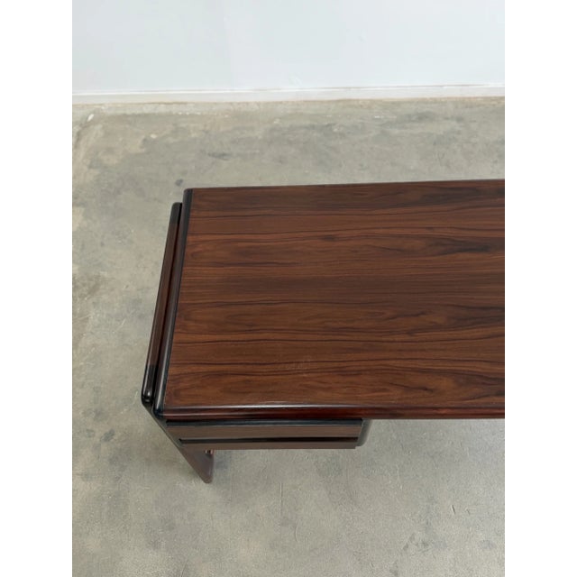 Mid-Century Modern Danish Rosewood Executive Desk – Floating Top For Sale - Image 11 of 18