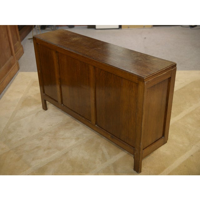 Wood Vintage Art Deco Oak Side Table, 1940s For Sale - Image 7 of 10