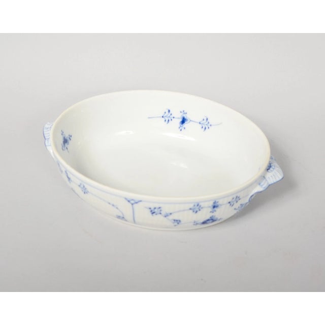 Mid-Century Modern Vintage Royal Copenhagen Blue Fluted Plain Tureen Covered Bowl For Sale - Image 3 of 6