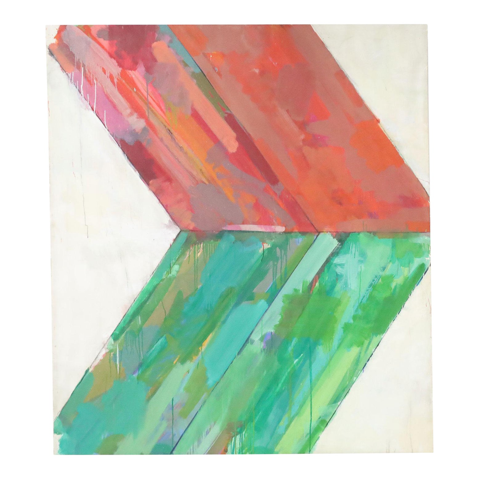 Large Abstract by John Simpson, Dtd. 1964 | Chairish