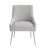 Transitional Beatrix Pleated Light Grey Velvet Side Chair with Silver Legs For Sale - Image 3 of 9