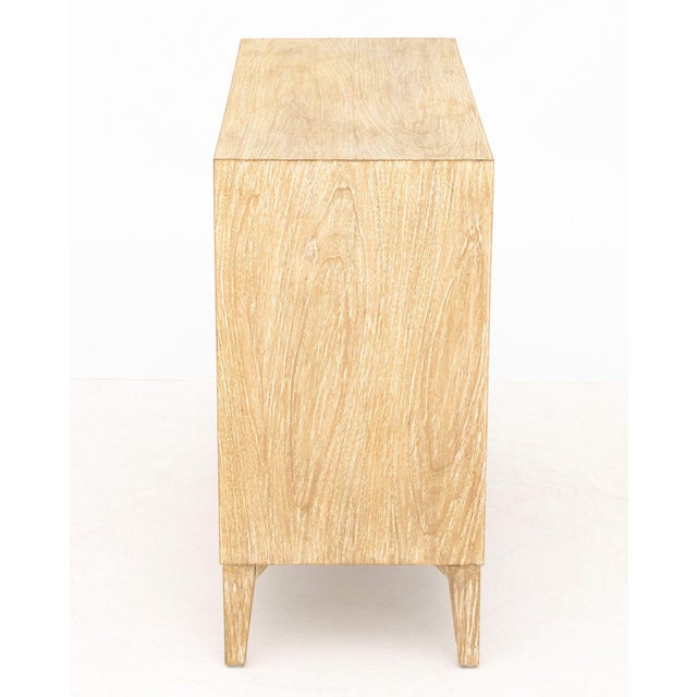Late 20th Century Contemporary Cerused Wood Chest of Drawers For Sale - Image 5 of 6