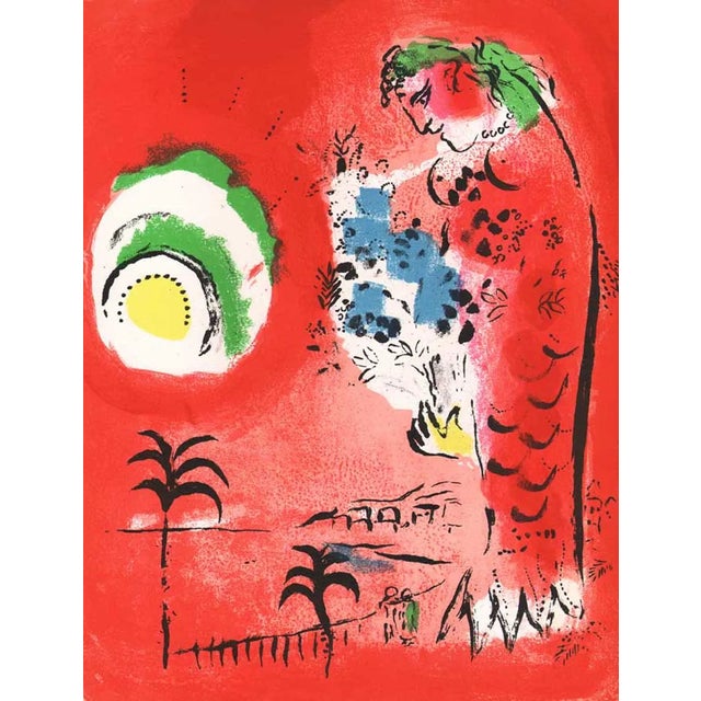 1960 Marc Chagall Original Lithograph Les Baies Des Anges For Sale