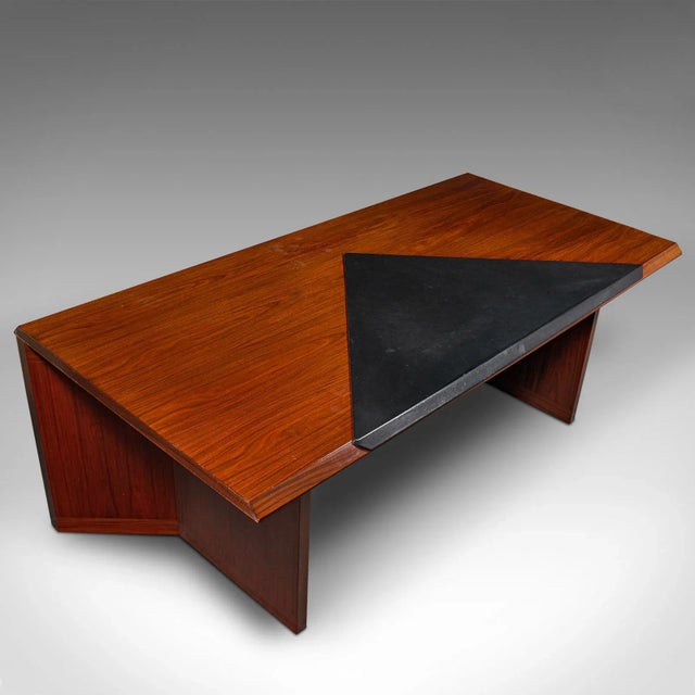 1970's Large 6' 5" Wide Vintage Executive's Desk For Sale - Image 6 of 10