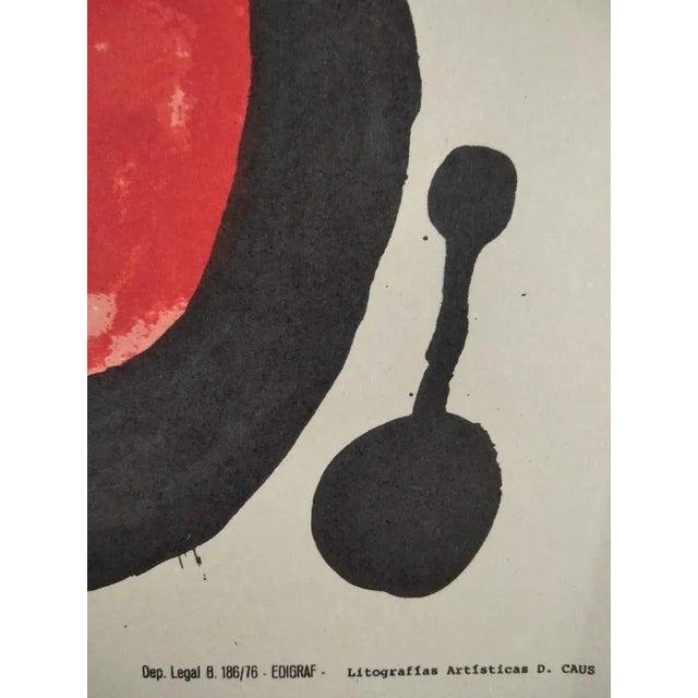 Mid-Century Modern Joan Miro, Centenary of the Center Excursionista de Catalunya, 1976, Lithograph, Framed For Sale - Image 3 of 6