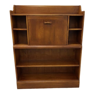 Cushman Furniture Maple Bookcase Secretary For Sale