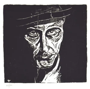 Giuseppe Viviani, Self-portrait, Woodcut, 1920s