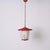 Mid-Century Italian Round Opaline Glass and Brass Red Lantern Chandelier, 1950s For Sale - Image 15 of 18