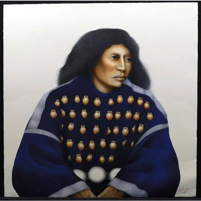 Frank Howell "Lakota Women" Lithograph on Paper Hand Signed For Sale - Image 4 of 4