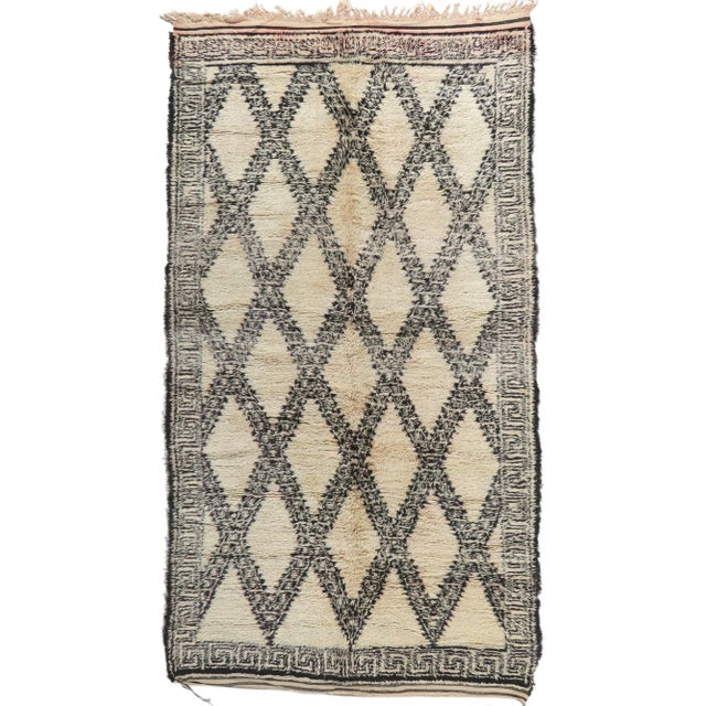 Mid 20th Century Vintage Moroccan Beni Ourain Rug - 06'05 X 11'06 For Sale - Image 13 of 13