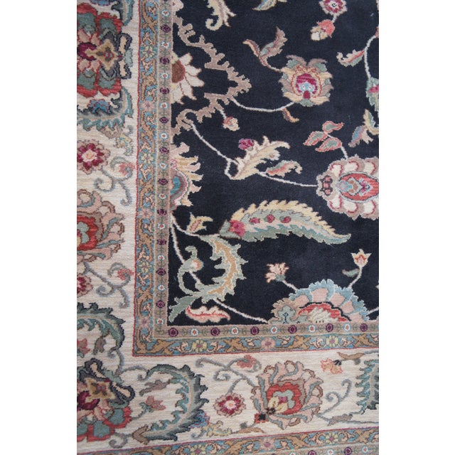 Karastan Ashara 100% Wool Agra Black Acanthus Palmette 549 Area Rug Carpet 9x10 For Sale - Image 12 of 12