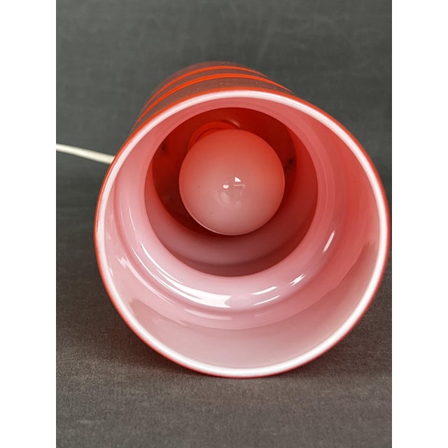 Fitz Table Lamps in Red Glass from Habitat, Poland, 1990s, Set of 2 For Sale - Image 6 of 7