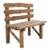 Brown Vintage Rustic Log Bench For Sale - Image 8 of 8