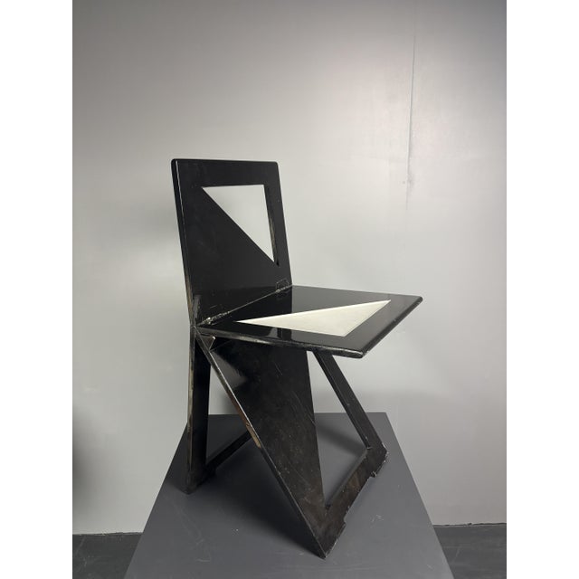 Mid-Century Modern Postmodern Dutch Foldable Side Chair from Eindhoven Design Academy, 1980s For Sale - Image 3 of 18