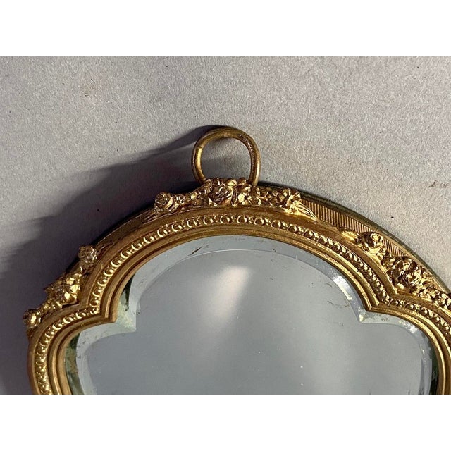 19th C French Louis XVI Bronze Vanity Mirror - 1 Pc For Sale - Image 10 of 11
