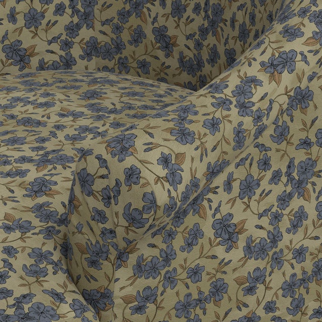 Textile Stoffer Home x Cloth & Company Marie Bun Foot Chair in Dogwood Floral Sage For Sale - Image 7 of 9