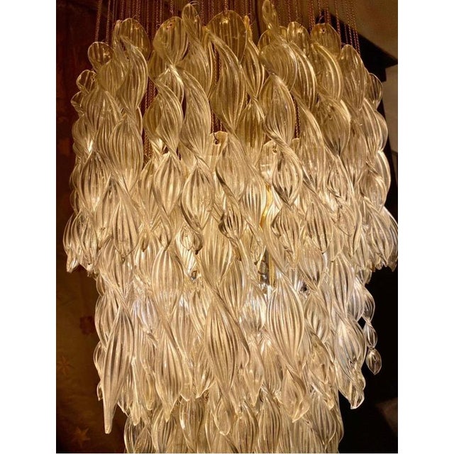 AVMazzega Murano Glass Eclipse Cascade Chandelier from Mazzega, 1970 For Sale - Image 4 of 7