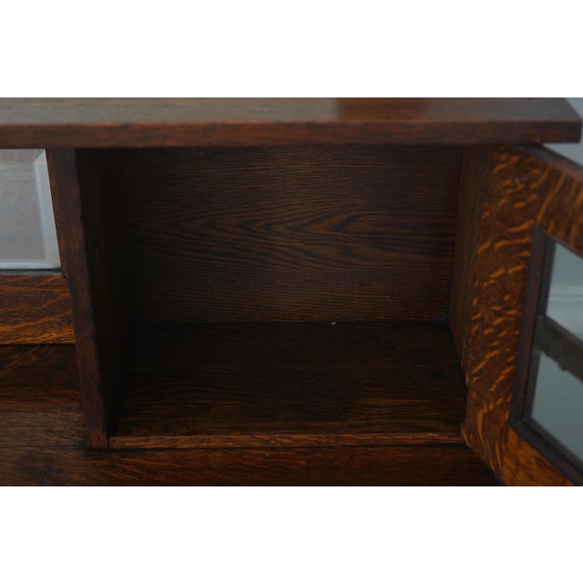 Antique Limbert Style Mission Oak Sideboard W. Mirror For Sale In Philadelphia - Image 6 of 18