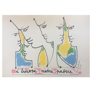 Jean Cocteau, Les fondateurs de l’Europe, 1961, Lithograph For Sale