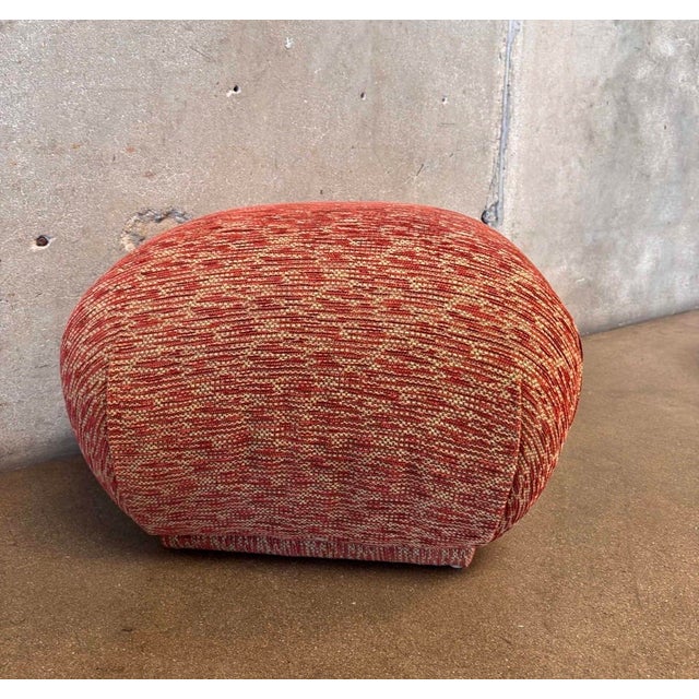 1990s Vintage Post Modern Tweed Pouf For Sale - Image 5 of 5