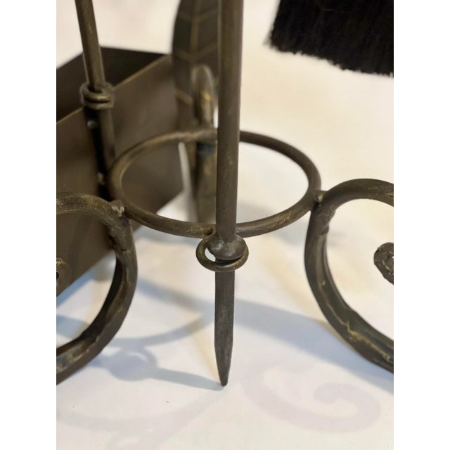 Late 20th Century Iron Fireplace Tool Set For Sale - Image 12 of 12