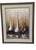 1973 Mid-Century Modern Danny Garcia Original Abstract Sailboat Harbor Acrylic Painting – Framed For Sale - Image 4 of 9