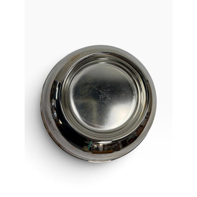 Metal Vintage Mid-Century Oneida Paul Revere Reproduction Silverplate Footed Bowl For Sale - Image 7 of 7